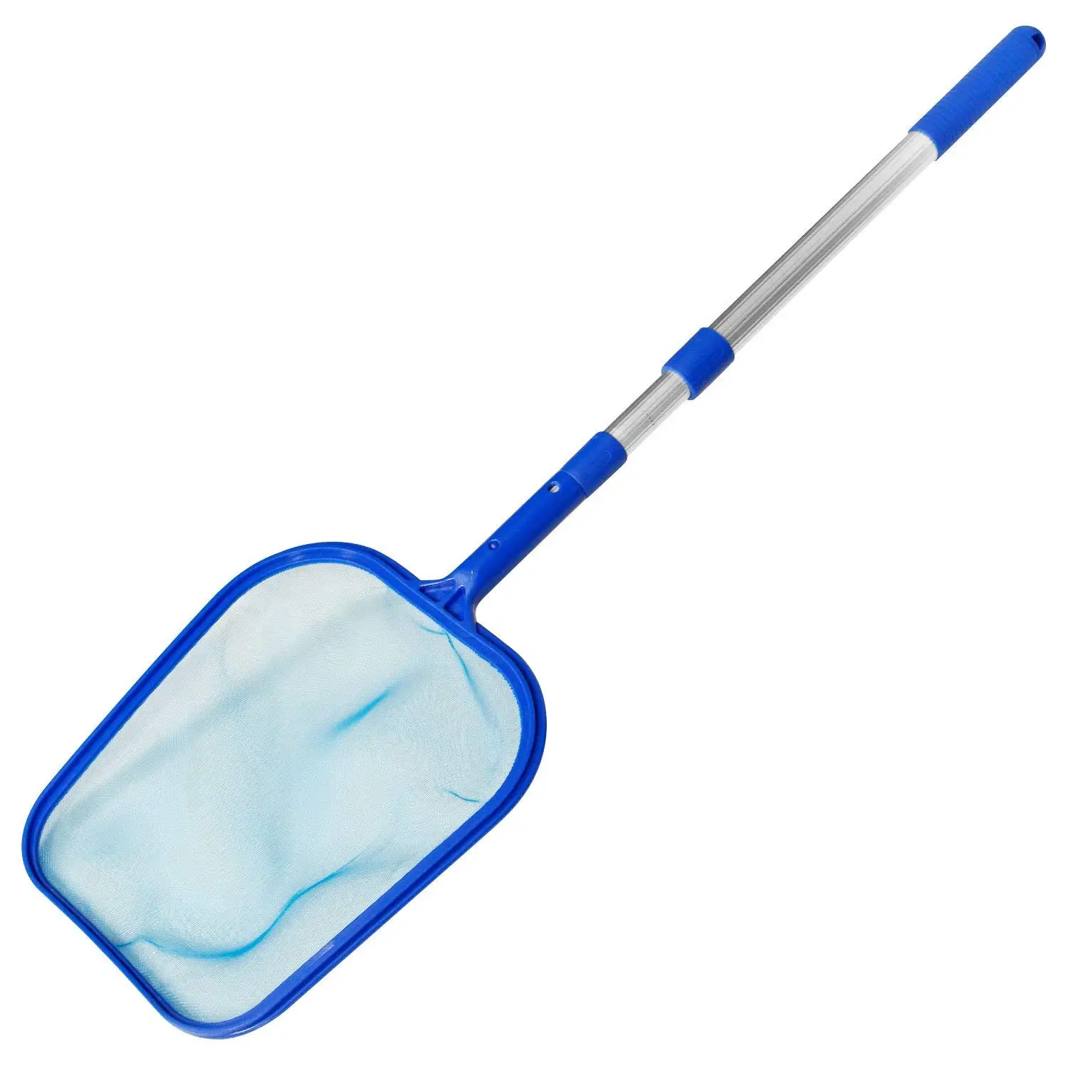 Filet d'écumoire de piscine avec poteau télescopique de 17 à 41 pouces, filet de râteau en maille pour piscine d'étang de Spa, fournitures de nettoyage de piscine et