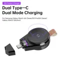 Caricabatterie wireless magnetico doppio tipo c per Samsung Galaxy Watch Ultra/7 6/5/Pro/4/3/Active 2 Dock Charger per Watch 6/4 Classic