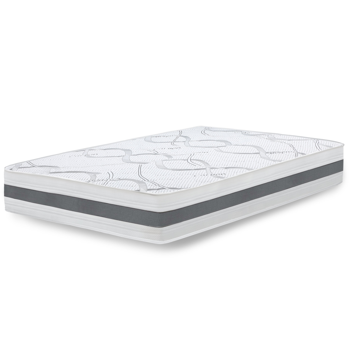 THE WHITE STONE Einzelne Matratze 95x210 Carbon Premium Quality, Antibakteriell, Anti-Milben, Anti-Allergie.| Höhe 20 cm | Fabriqué en Italie Image