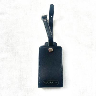 Coach Accessories | Coach Black Leather Luggage Tag | Color: Black | Size: Os