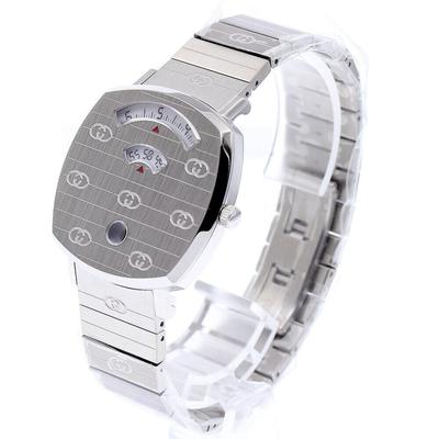 Gucci Accessories | Gucci Grip Watch 157.4/Ya157401 Date White Dial Quartz Men's Watch | Color: Silver | Size: Wrist Size About 18cm (7.1 Inch)