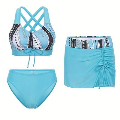 TEMU Women' Tankini Print -piece Swimsuit Image