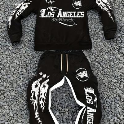 TEMU Men's Casual And Trendy Hooded Sweatshirt Set Image