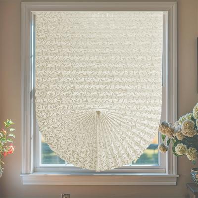 TEMU 1pc Adjustable Fabric Pleated Window Shade - Quick Change Privacy & Sun Blocking Curtain For Home Decor And Summer Sun Protection Image
