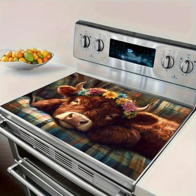 TEMU Polyester Stove Top Cover, Scratch-resistant Kitchen Appliance Protector, Decorative Washer Top Panel, Upgrade, Stove Top Protectors