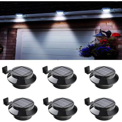6er-Pack Solar-LED-Dachrinnenleuchten, Solar-Zaunleuchten für den Außenbereich, Deckleuchten für Image