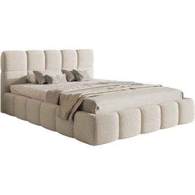 Selsey - cloudy - Bett mit Polsterrahmen, Boucle-Bezug in Hellbeige, 180 cm Image