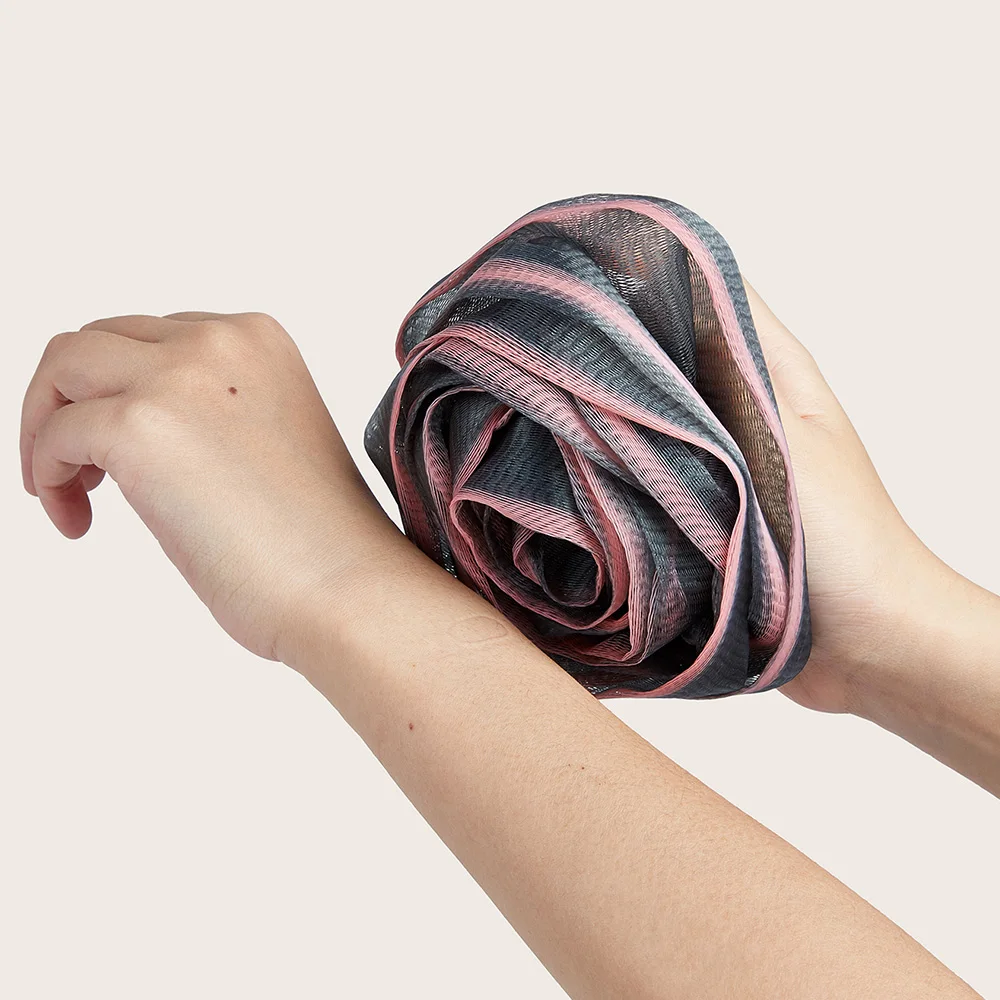 Bad Ball Schwamm Bad Artefakt Massage Ball Bad Peeling Körper wäscher Schaum reich zweifarbig Bad Blume Bad zubehör Image