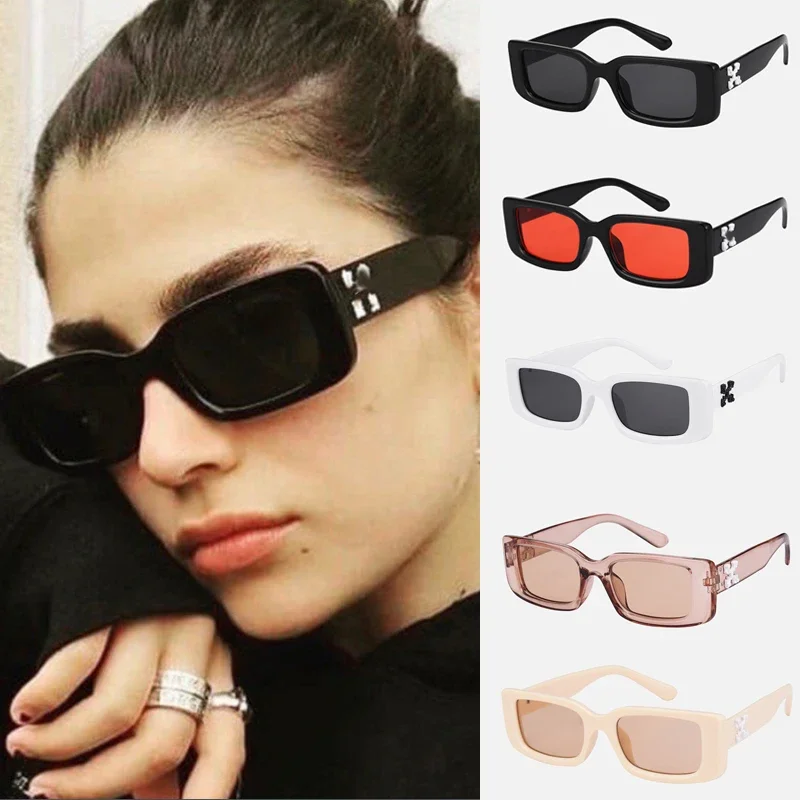 5 stücke Set kleine Rechteck Sonnenbrille Frauen Männer Sonnenbrillen Retro Sonnenbrille Luxusmarke quadratische Sonnenbrillen uv400 Image