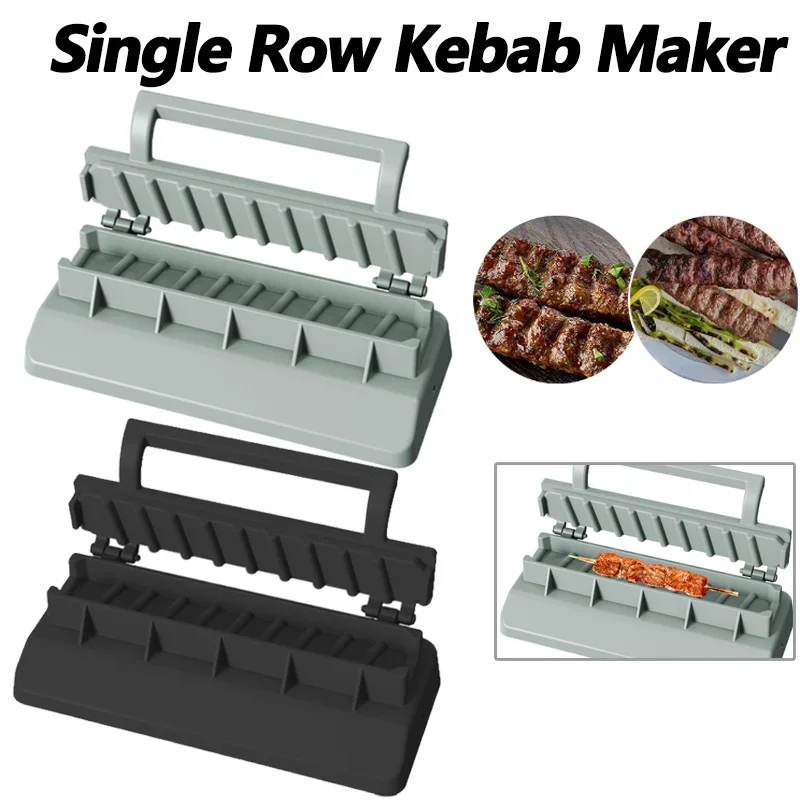 Kebab Maker Grill Fleischs pieß einreihige Kühlergrill Grills pieße bereiten Kebab Maker Form wieder verwendbar für Küche Camping Grill Werkzeuge Image