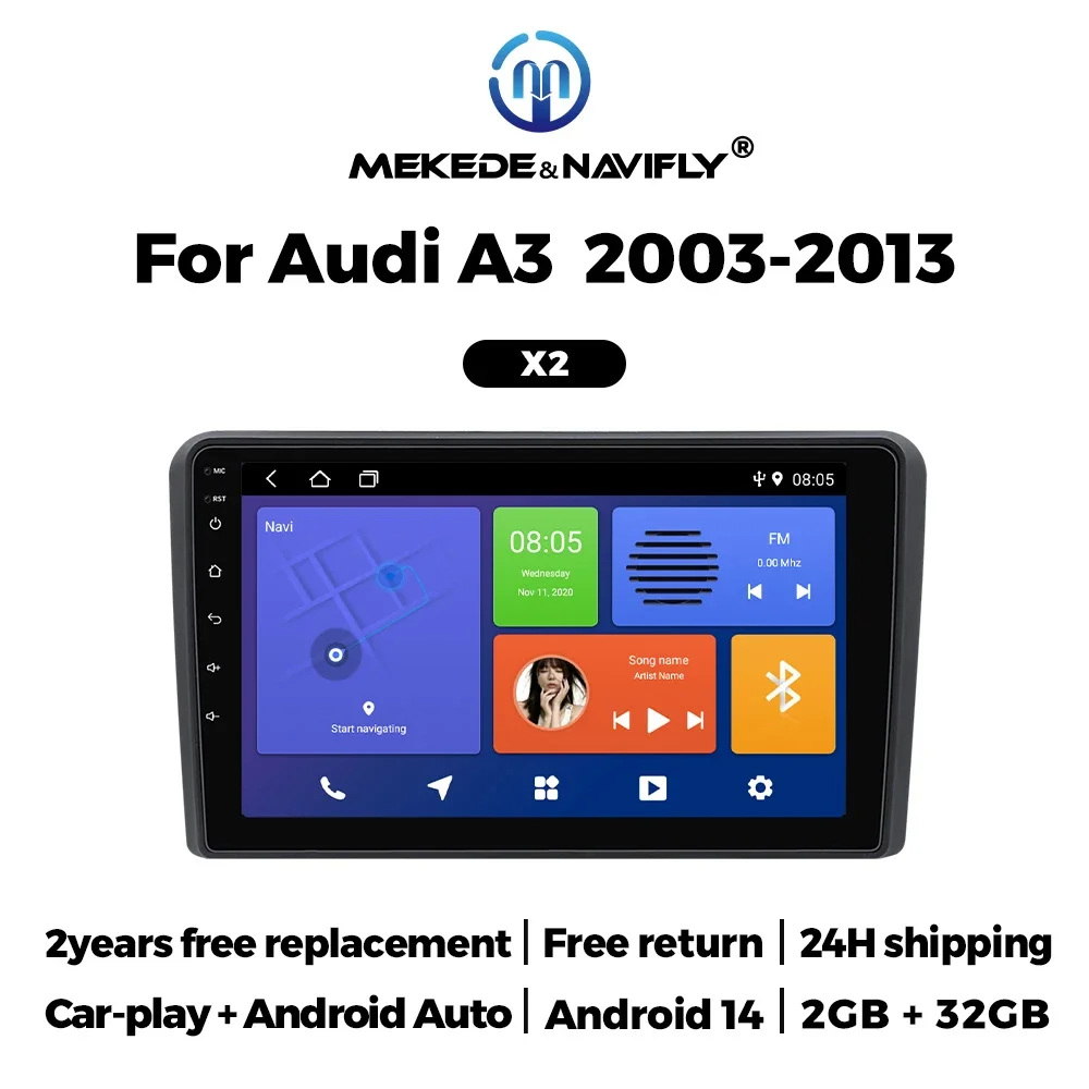 Für Audi A3 2 8P 2003-2013 S3 2 2006 - 2012 RS3 1 2011 Auto Radio FM Multimedia Video Player Navigation GPS Android 2din Keine DVD