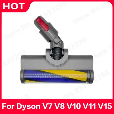Für dyson v7 v8 v10 v11 v15 staubsauger mit staub detektor licht, weich walzen reiniger kopf zubehör Image