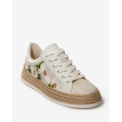 Boston Proper - White - Embroidered Flower Sneaker - 10.0