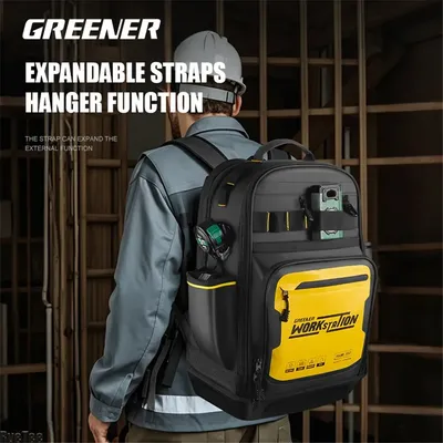Multifunktionale wasserdichte Werkzeug-Rucksack-Tasche Toughbuild tragbare Aufbewahrung aus Segeltuch, verdickte und verschleißfeste Werkzeugtasche