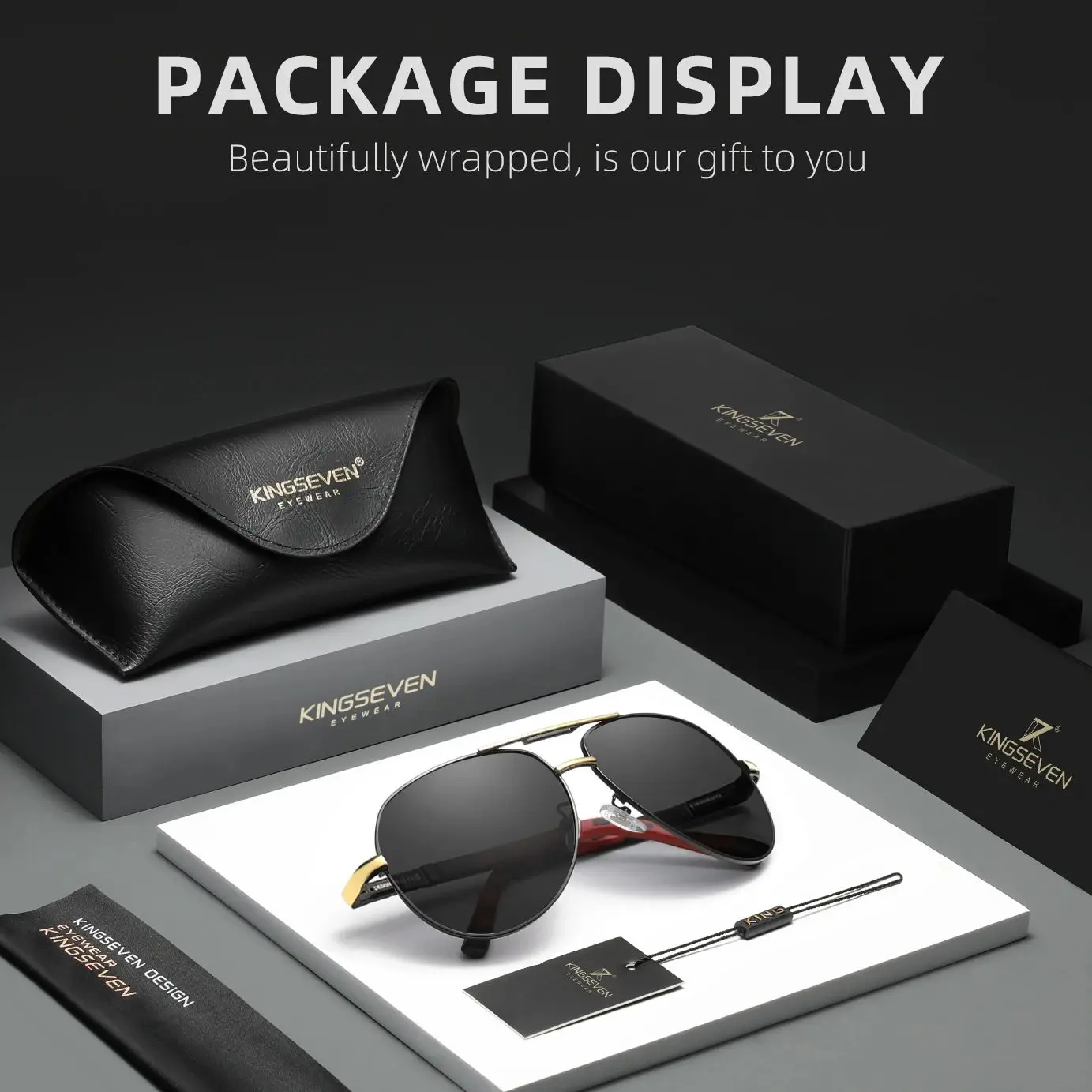 KINGSEVEN Mode Männer Sonnenbrille Luxus UV400 Polarisierte Gläser Frauen Pilot Outdoor Kausalen Männlich Weiblich Angeln Fahren Brillen Image