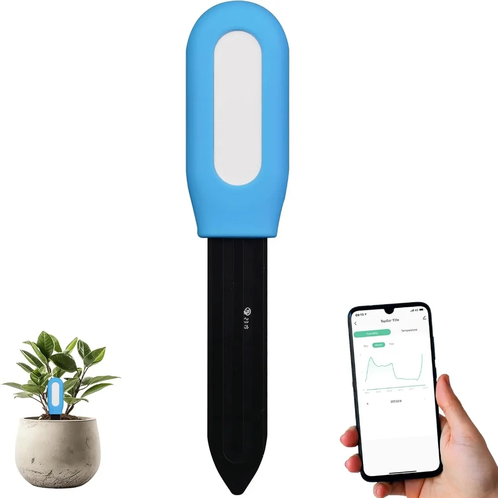 Wifi Zigbee Smart Boden Tester Bluetooth Feuchtigkeit Temperatur Feuchtigkeit Sensor Handy APP Echtzeit Monitor für Pflanze Garten Image