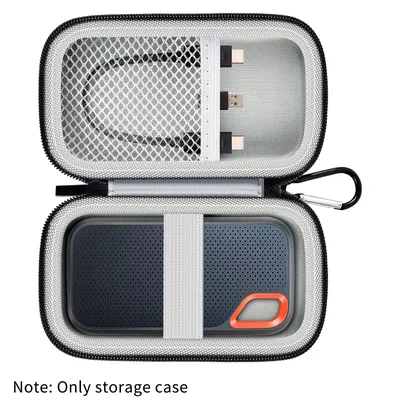 Hartschalenkoffer kompatibel für SanDisk 500 GB/ 250 GB/ 1 TB/ 2 TB/ 4 TB Extreme Portable SSD – SDSSDE60-500G-G25, auch passend für Sandisk Pro
