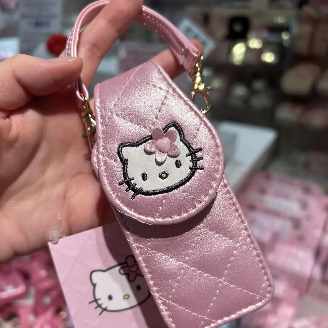 Sanrio Hello Kitty Anhänger-Tasche, Mini-Tasche, niedliche Lippenstift-Hülle, tragbare Kopfhörertasche, Hellokitty 50. Jahrestag, Münzgeldbörsenhalter
