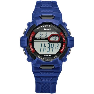 Chronograph SCOUT "The Digi", blau, Armbanduhren, Kinder, Armbanduhr,Quarzuhr, Kinderuhr,Mädchen,Jungen,Geschenkidee,Jugendliche Image