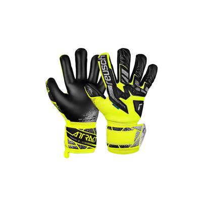 Torwarthandschuhe REUSCH "Attrakt Freegel Silver Junior", Kinder, Gr. 7,5, silber (gelb, silberfarben), 5% Polyurethan, 51% Elastodien, 34% Polyester, mehrfarbig, sportlich, Handschuhe, mit Evolution Negative Cut Image