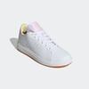 Sneaker ADIDAS SPORTSWEAR "ADVANTAGE BASE 2.0 KIDS", Gr. 40, cloud weiß, bliss lila, clear pink, Synthetik, Textil, sportlich, Schuhe, Design auf den Spuren des adidas Stan Smith