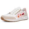 Sneaker ARA "OSAKA", Damen, Gr. 5,5 (38,5), beige (hellbeige kombiniert), Lederimitat, Veloursleder, kontrastfarbene Details, casual, Schuhe, Keilsneaker, Schnürschuh in Komfortweite H (= sehr weit)
