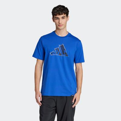 T-Shirt ADIDAS SPORTSWEAR "M PHOTO LOGO T", Herren, Gr. XL, blau (royal blau), Obermaterial: 100% Baumwolle, sportlich, Shirts Image
