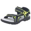 Sandale JACK WOLFSKIN "SEVEN SEAS 3 K", Gr. 31, blau (blau, lime), Synthetik, Textil, sportlich, Schuhe, mit Klettverschluss