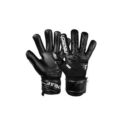 Torwarthandschuhe REUSCH "Attrakt Infinity NC Junior", Kinder, Gr. 7, schwarz, 32% Polyester, 27% Elastodien, 3% Polyurethan, 1% Baumwolle, mehrfarbig, sportlich, Handschuhe, mit Negative Cut Image