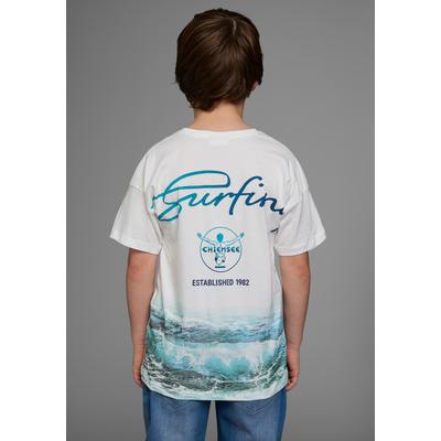T-Shirt CHIEMSEE "WAVE", Jungen, Gr. 164/170, weiß, Jersey, Obermaterial: 100% Baumwolle, bedruckt, modisch, Basic, Rundhals, Kurzarm, Shirts, Kurzarm, Basic-Passform, bedruckt, Rundhalsausschnitt Image