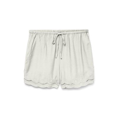 Shorts VERO MODA "VMPEACH NW SHORTS WVN GA", Damen, Gr. S (36), N-Gr, rot (cloud dancer), Web, Obermaterial: 82% Viskose, 18% Nylon, unifarben, modisch, regular fit ca. Mitte Oberschenkel, Hosen Image