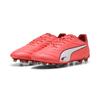 Fußballschuh PUMA "KING PRO FG/AG Fußballschuhe Erwachsene", Gr. 46, glowing rot weiß fire, Obermaterial: Synthetik; Futter: Synthetik, Textil; Innensohle: Textil; Laufsohle: Synthetik, Schuhe