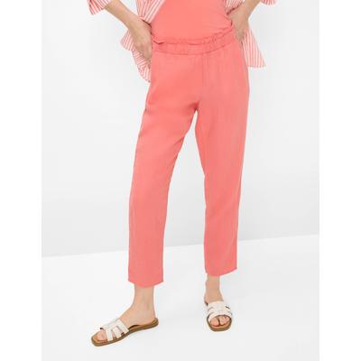 Culotte BRAX "Style MONA S", Damen, Gr. 42K (21), Kurzgrößen, rot, 100% Leinen, Hosen Image