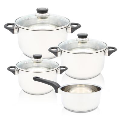 Topf-Set KRÜGER "Denver", silber, Töpfe, für Induktions-Kochfelder geeignet Image