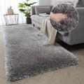 Hochflor-Läufer MY HOME "Micro exclusiv Teppich, sehr hoher Flor, weich durch Mikrofaser" Gr. 12, grau, B:80cm H:78mm L:250cm, Kunstfaser, Teppiche, weich, Microfaser, unifarben, Schlafzimmer, Wohnzimmer, Esszimmer