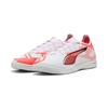 Fußballschuh PUMA "ULTRA 5 PRO COURT Fußballschuhe Erwachsene", Gr. 41, weiß schwarz glowing rot, Obermaterial: Synthetik, Textil; Futter: Synthetik, Textil; Innensohle: Textil; Laufsohle: Synthetik, Schuhe