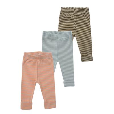 Leggings LILIPUT, Mädchen, Gr. 74/80, EURO-Größen, rosa (rosa, blau), 95% Baumwolle, 5% Polyester, gestreift, casual, Hosen, mit praktischem Umschlagbündchen Image