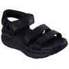 Sandale SKECHERS "D'LUX WALKER", Damen, Gr. 40, schwarz, Textil, unifarben, sportlich, Schuhe, Trekkingsandale, Sommerschuh mit Klettverschlüssen