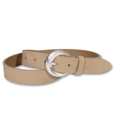 Ledergürtel SILBERGIFT, Damen, Gr. 100, beige, Rindsleder, casual,klassisch, Gürtel, Vollrindleder Nubuk Image