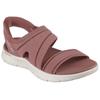 Sandale SKECHERS "GO WALK FLEX SANDAL-ENTICING", Damen, Gr. 42, braun, Textil, casual, Schuhe, mit Slip-ins Funktion