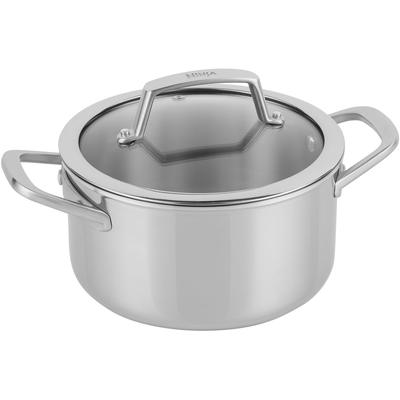 Kochtopf NINJA "Ninja EverClad Suppentopf aus Edelstahl C902DE", silber (edelstahlfarben), H:15,2cm Ø:18cm, Töpfe, Entwickelt für den Einsatz unter schwierigsten Kochbedingungen Image