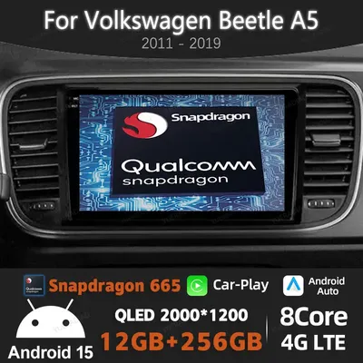 Android 15 Car Radio For Volkswagen Beetle A5 2011 - 2019 Multimedia Video Player Qualcomm GPS NAVI
