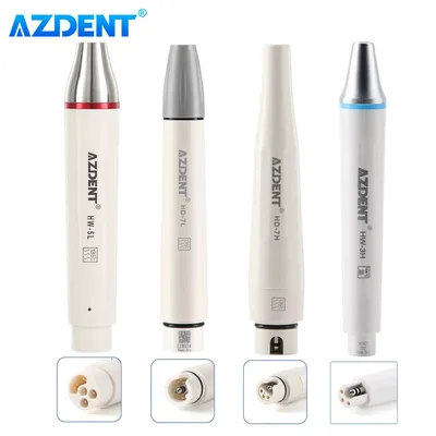 AZDENT Dental Ultrasonic Piezo Scaler Handpiece LED Plug-in Handle fit for EMS Woodpecker VRN DTE