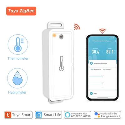 ZigBee Temperature and Humidity Sensor Tuya Smart Life Remote Intelligent Scene Linkage Voice Google