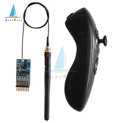 2.4G 8-Channels One-handed Remote Control Receiver Set for Brushless Punching Net Boat Differential