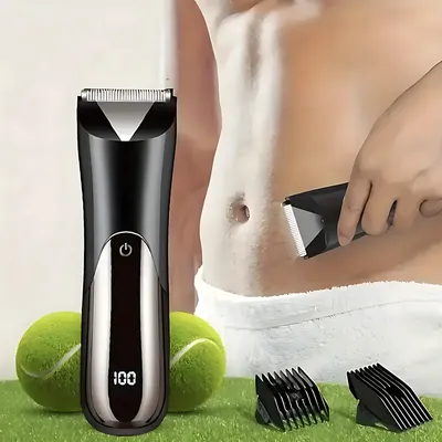 Electric Trimmer Shaver For Man Beard Whiskers Sideburns Razor Electric USB Rechargeable Li-ion Battery With LED Display