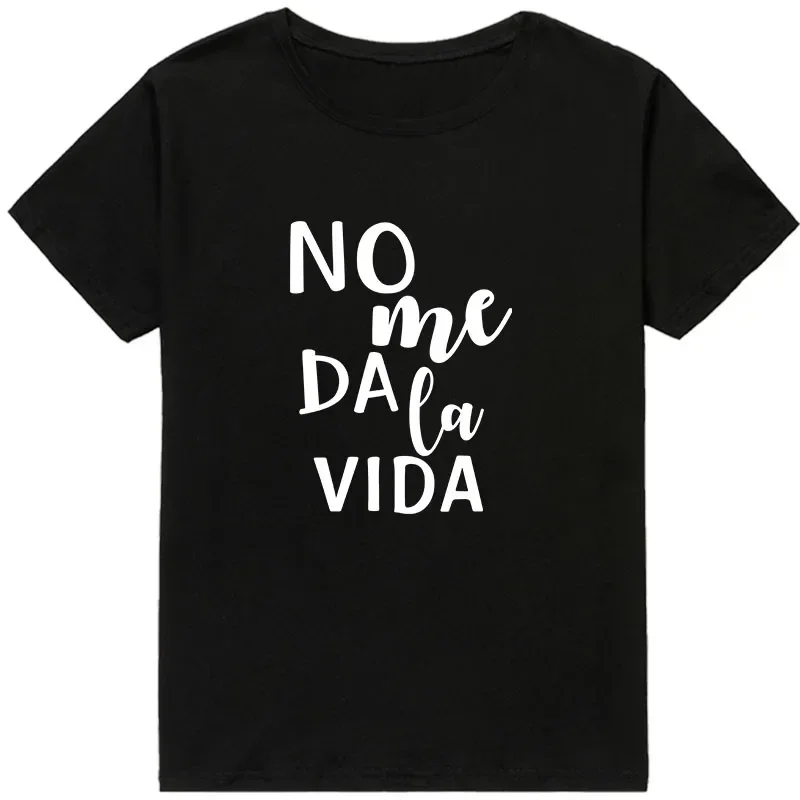 Lettera non mi dà vita stampa t-Shirt da donna Casual Basics colletto bianco camicia manica corta t-Shirt da donna Drop Ship