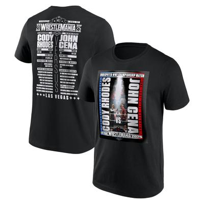 WWE WrestleMania 41 John Cena vs Cody Rhodes T-Shirt - Schwarz - Herren Image