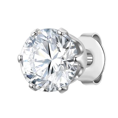 True Rebels Ohrstecker aus Edelstahl in Silber mit Zirkonia 7,9 mm Herren Image
