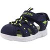 Sandale KANGAROOS "K-Mini", Gr. 22, blau (navy, lime), Synthetik, Textil, sportlich, Schuhe, mit Klettverschluss